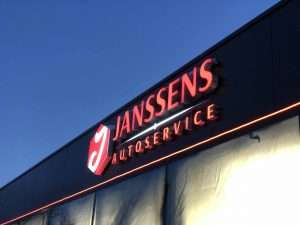 Lichtreclame Janssens Autoservice Venlo